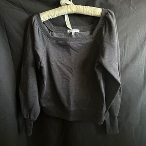 Rebecca Minkoff Square Neck Grey Sweatshirt